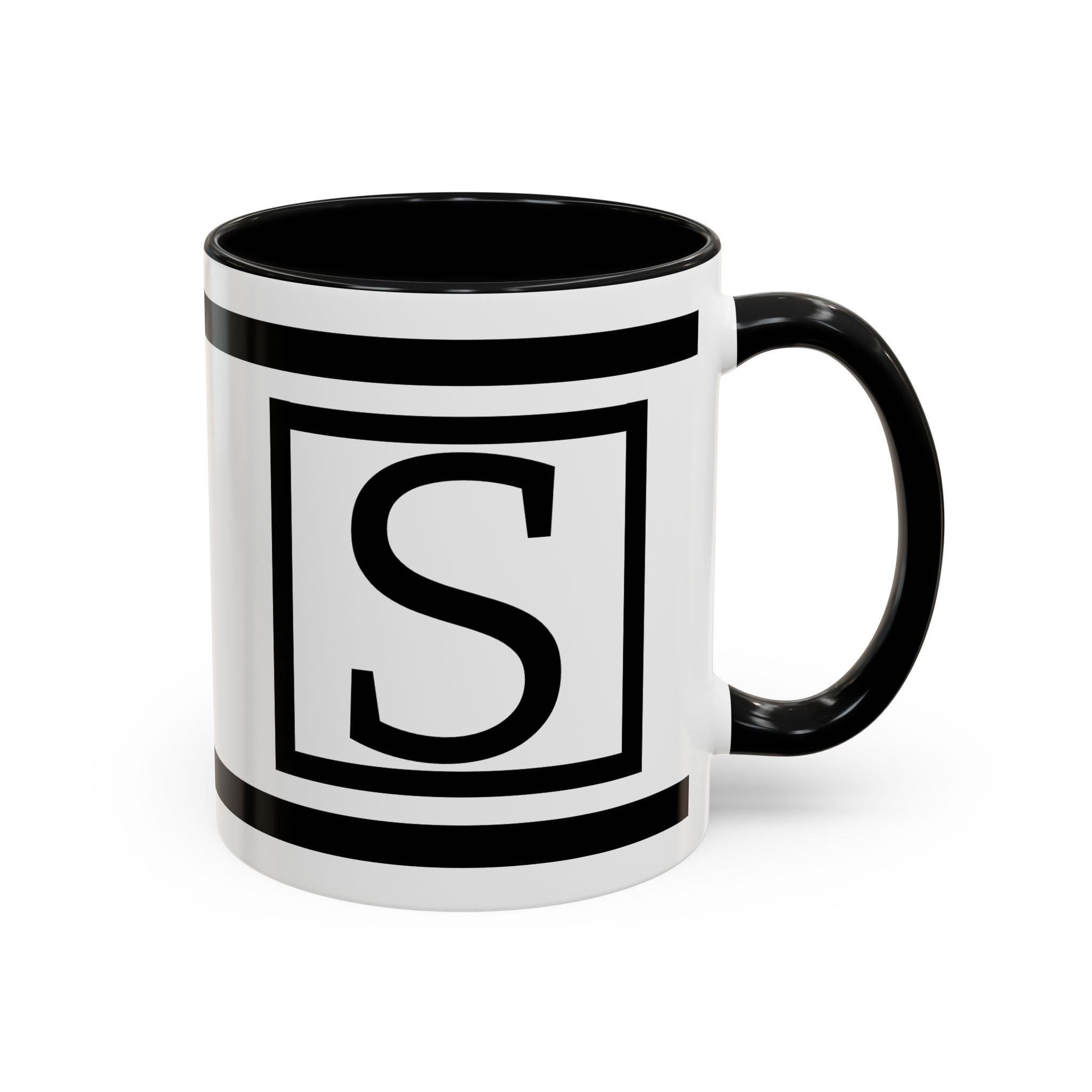 Personalized Monogram Letter Mug | Accent Coffee Mug