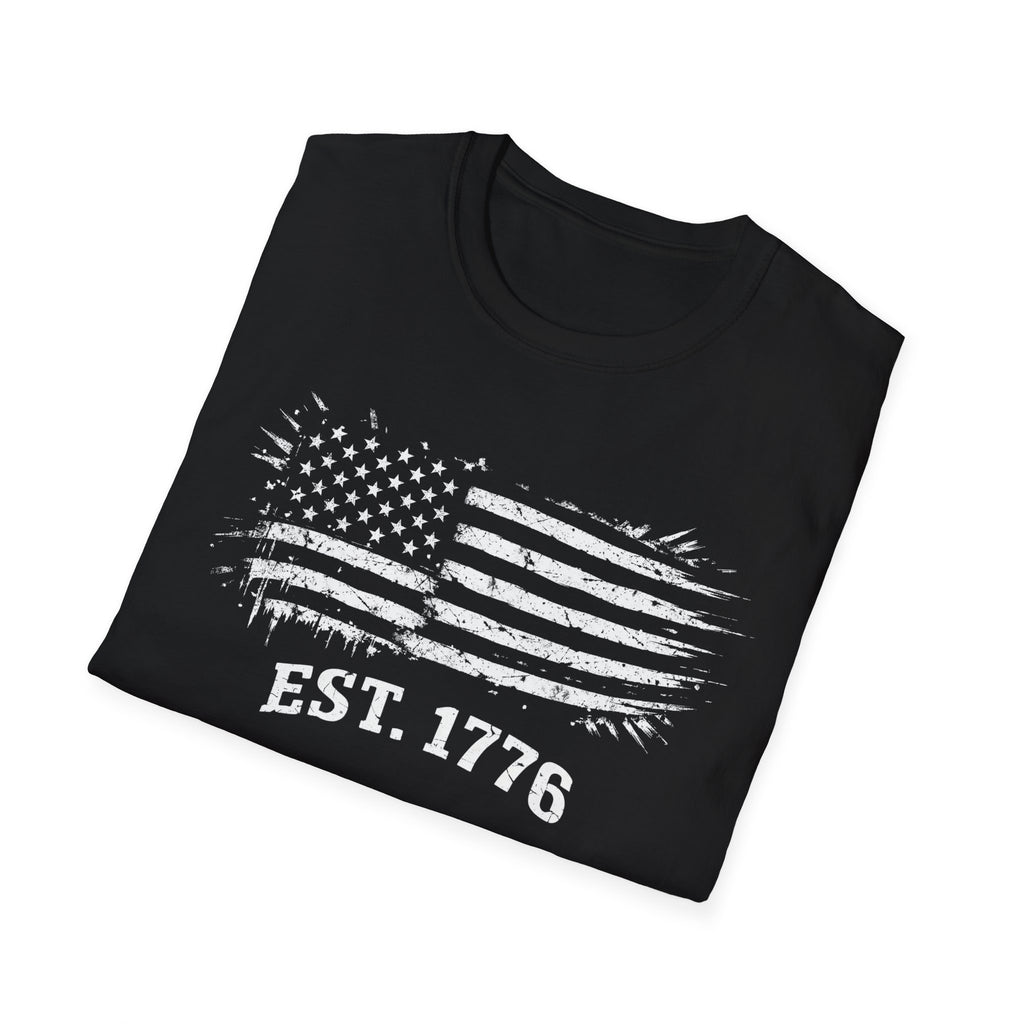EST. 1776 Distressed American Flag T-Shirt