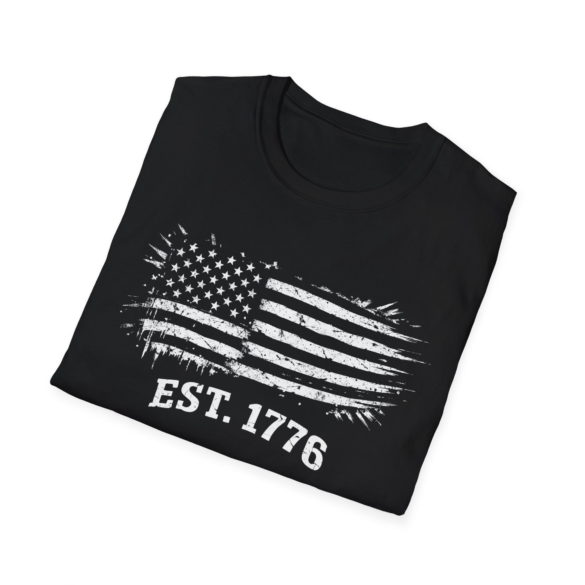 EST. 1776 Distressed American Flag T-Shirt