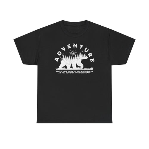 Adventure Bear T-Shirt — "Adventure" Graphic Tee for Outdoor Lovers