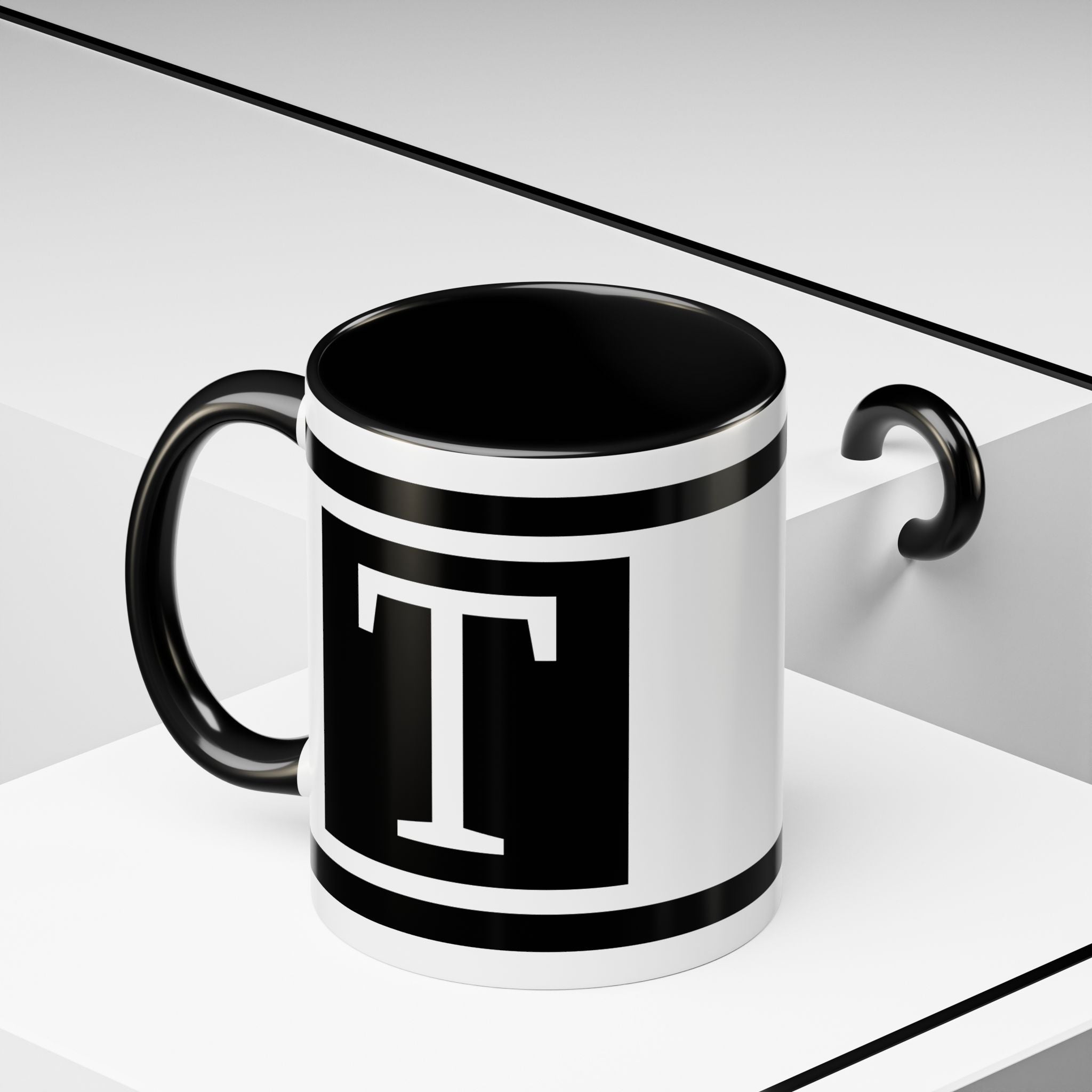 Personalized Monogram Letter Mug | Accent Coffee Mug