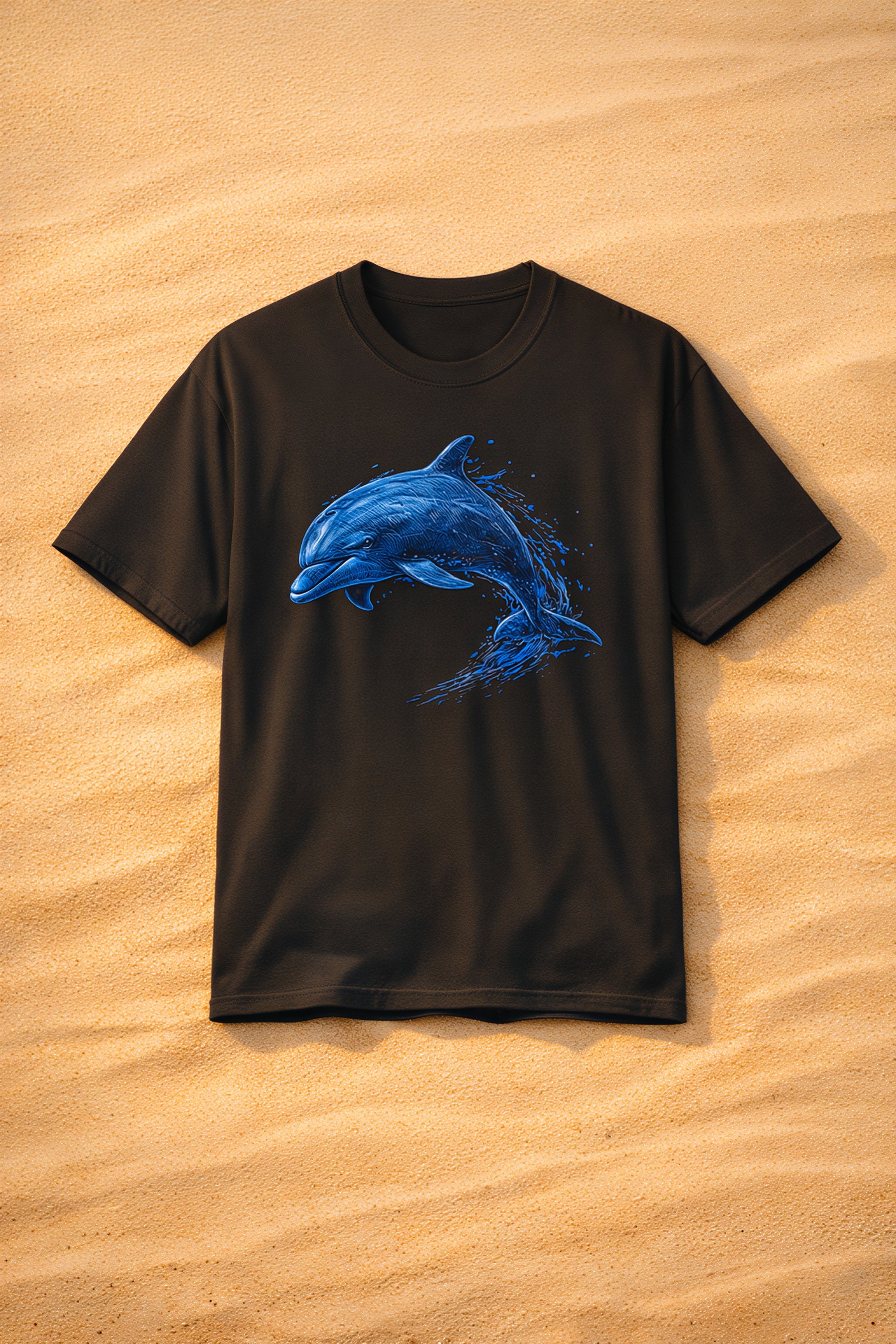 Dolphin Splash Graphic T-Shirt