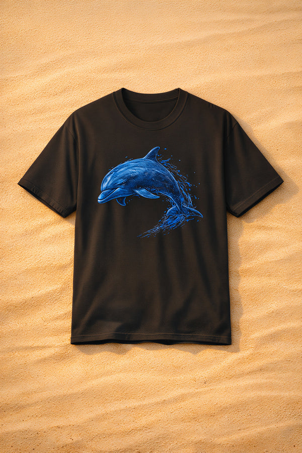 Dolphin Splash Graphic T-Shirt