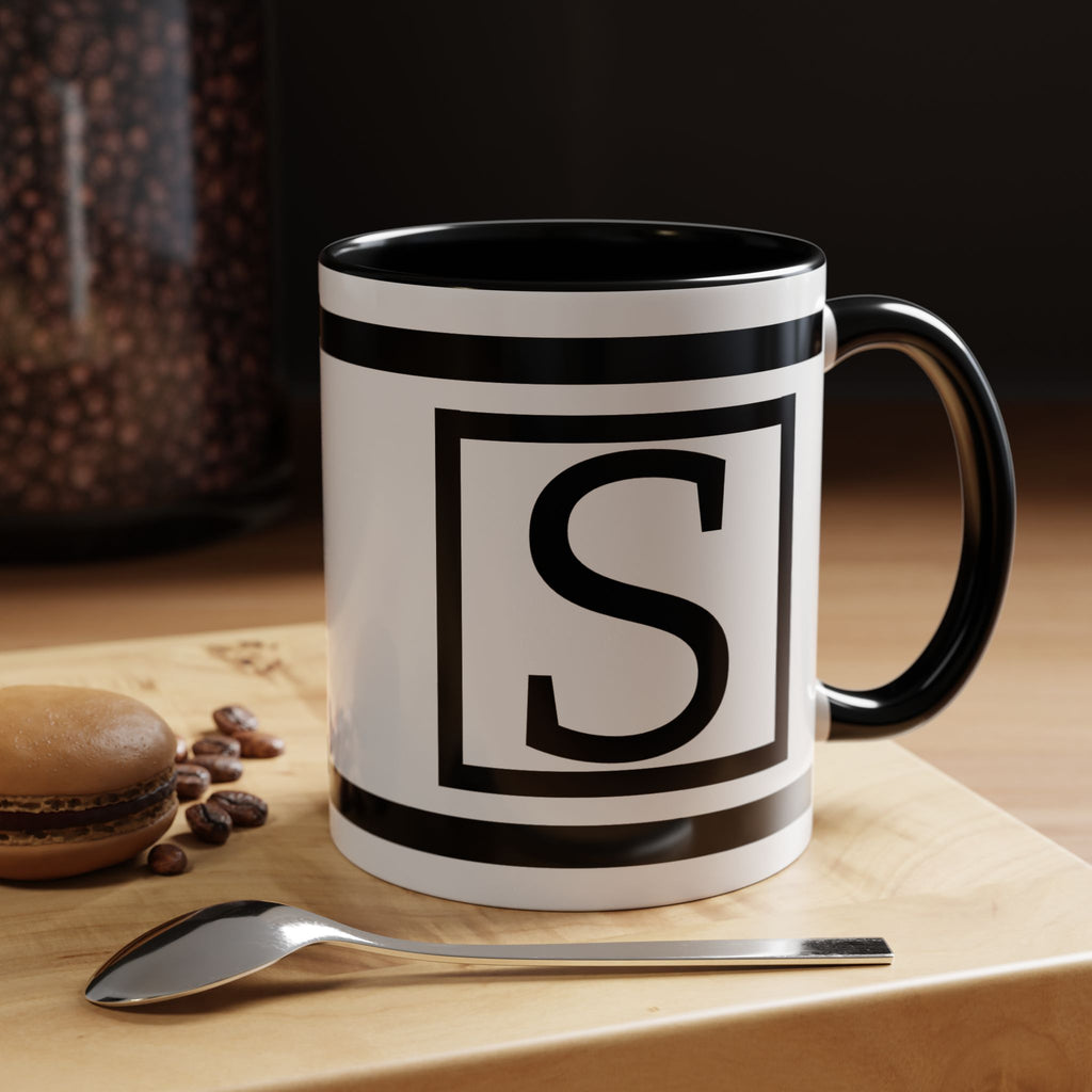 Personalized Monogram Letter Mug | Accent Coffee Mug