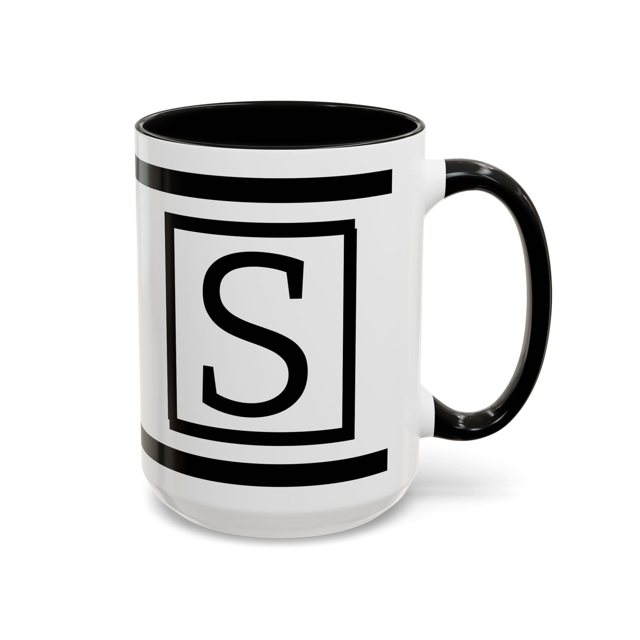 Personalized Monogram Letter Mug | Accent Coffee Mug