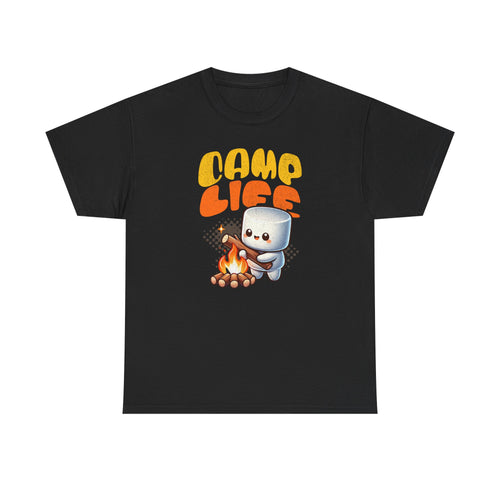 Camp Life T-Shirt — Cute Marshmallow Roasting Graphic Tee