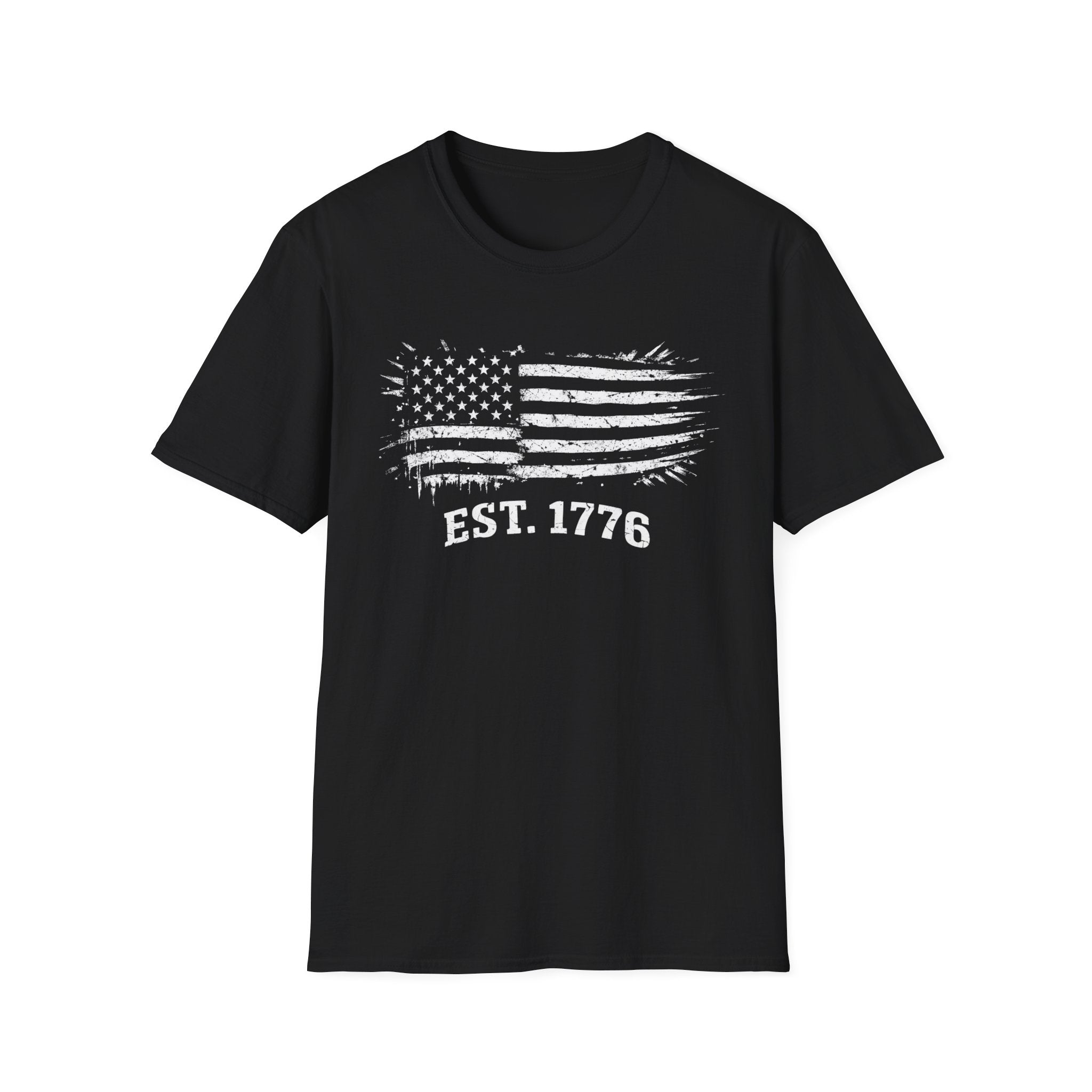 EST. 1776 Distressed American Flag T-Shirt