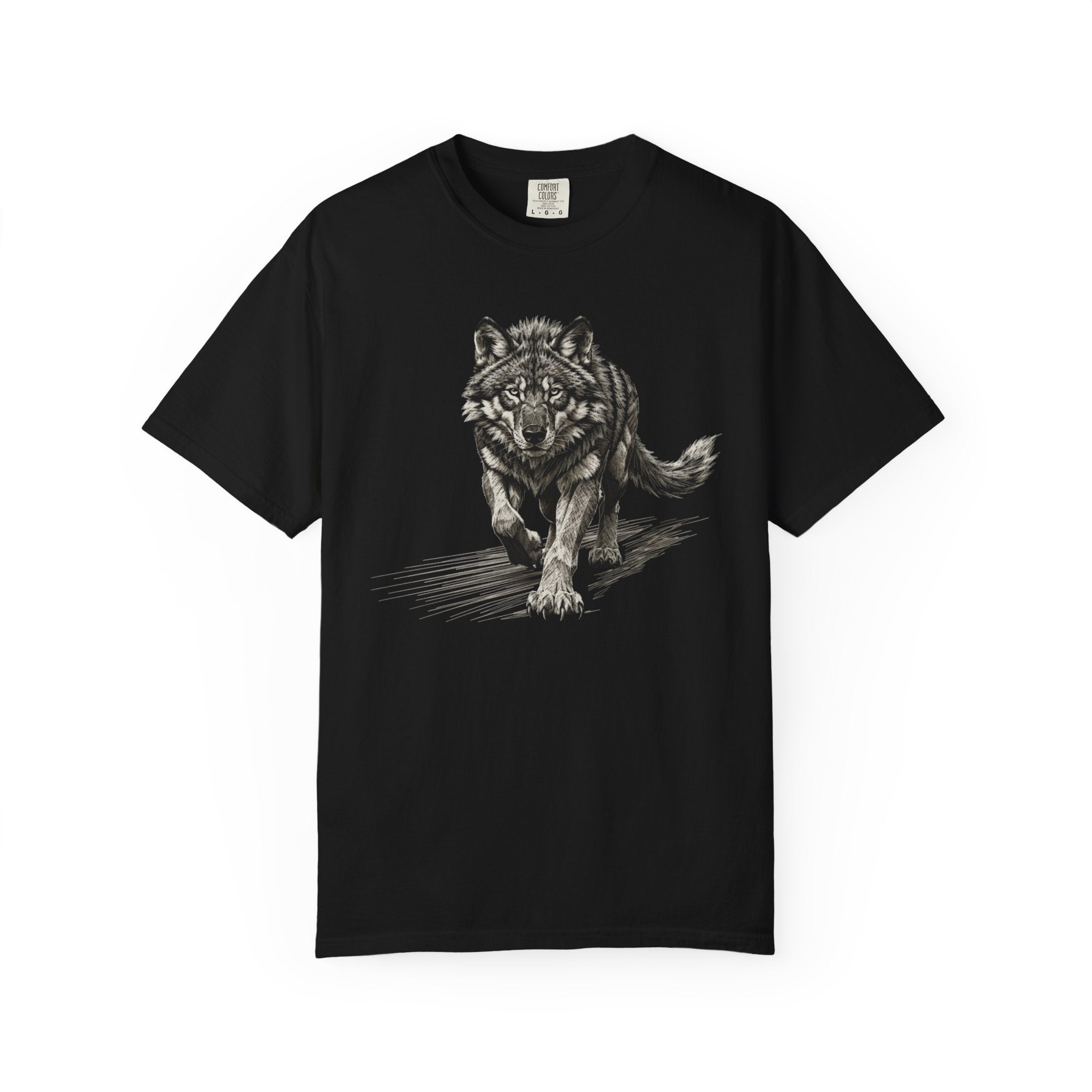 Wolf Graphic Tee — Vintage Running Wolf Illustration T-Shirt